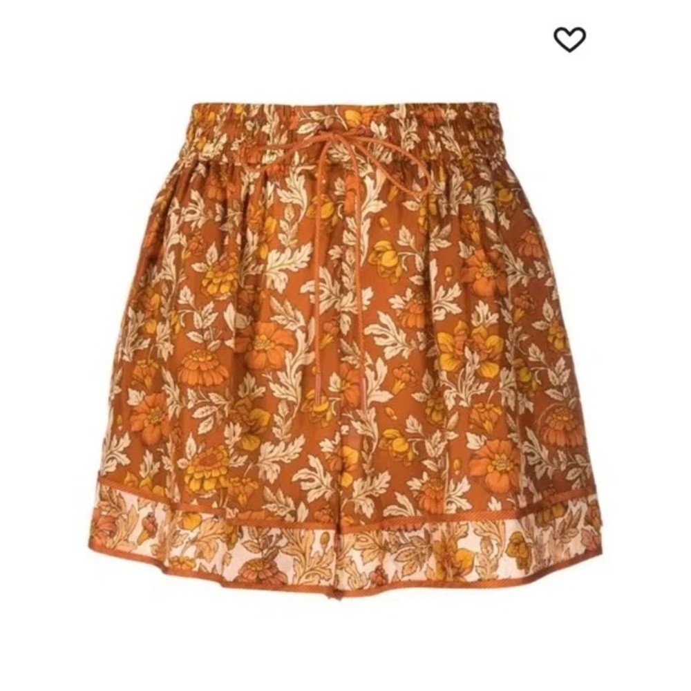 Zimmermann Andie relaxed shorts in Terracotta floral - Picture 6 of 8